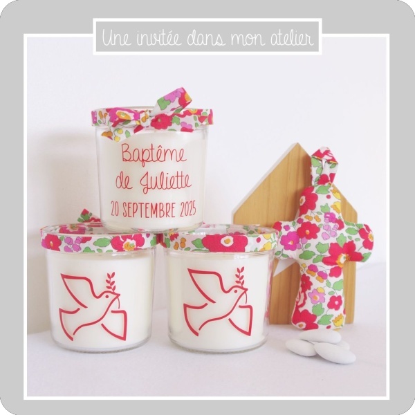 Bougie 8,50 cm Baptême